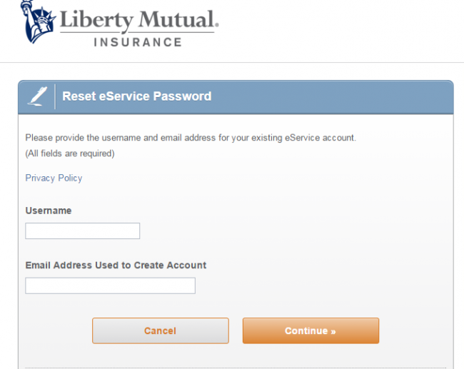 Liberty Mutual Auto Insurance Login - Forgot Password
