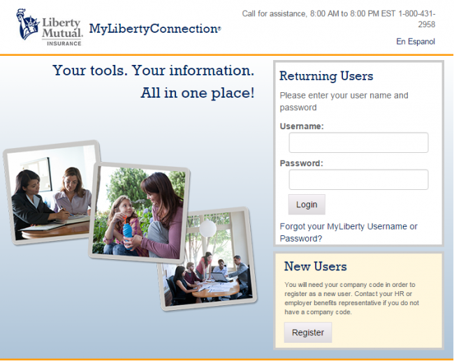 Liberty Mutual Health Insurance Enroll - Step 1