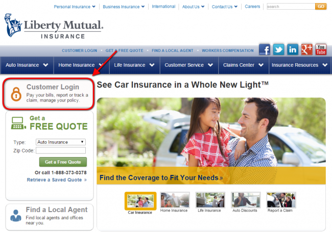Liberty Mutual Home Insurance Enroll - Step 1