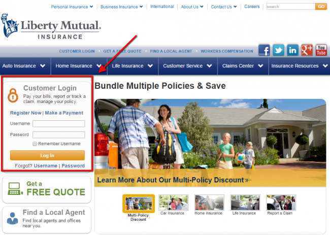 Liberty Mutual Home Insurance Login - Step 2