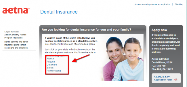 Aetna Dental Insurance Quote - Step 2