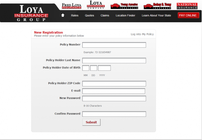 Fred Loya Auto Insurance Enroll - Step 2