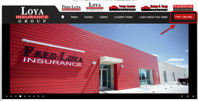 Fred Loya Auto Insurance Login - Step 1