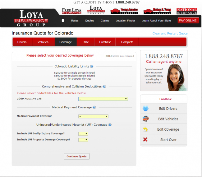 Fred Loya Auto Insurance Quote - Step 5