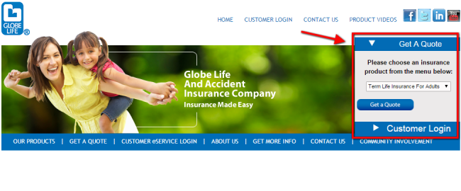 Globe Life Insurance Quote - Step 1