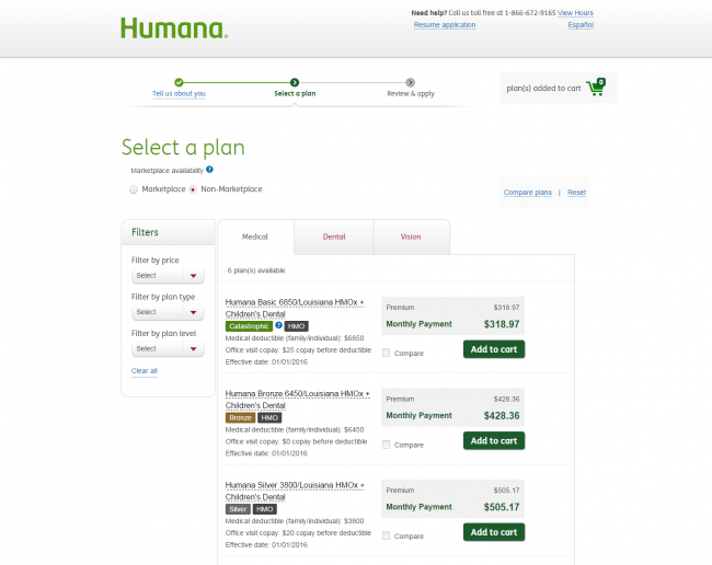 Humana Dental Insurance Quote - Step 3