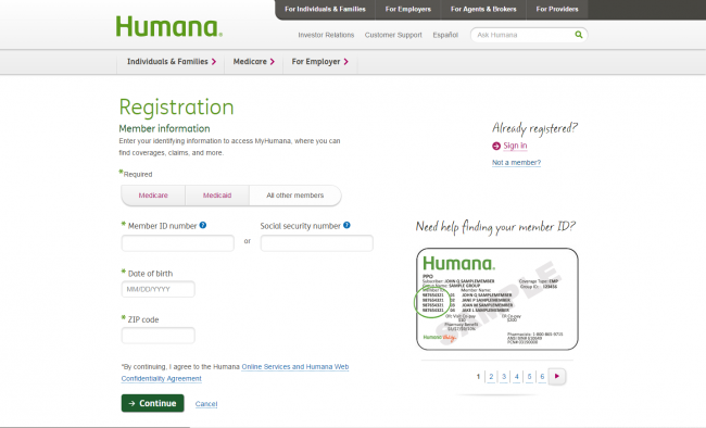 Humana Health Insurance Enroll - Step 4