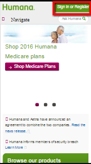 Humana Health Insurance Mobile Login - Step 1