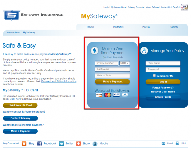 Safeway Auto Non Login Payment - Step 2
