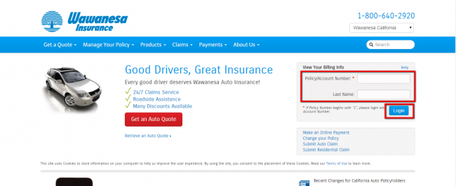 Wawanesa Auto Insurance Login - Step 3