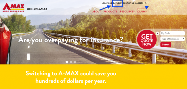Amax auto insurance login - step 2