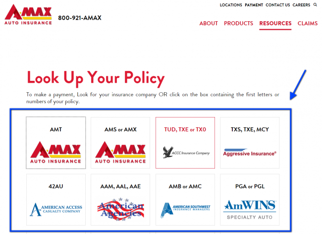 Amax auto insurance login - step 3