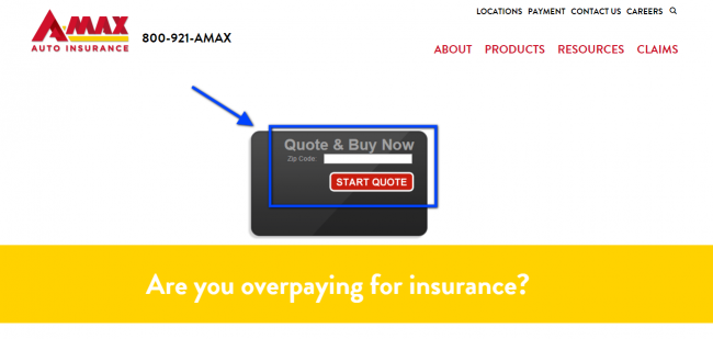 Amax auto insurance quote - step 5