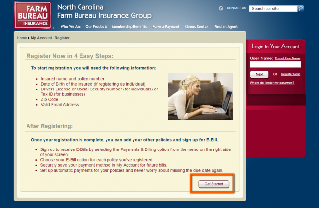 NCFBINS auto insurance enroll - step 2