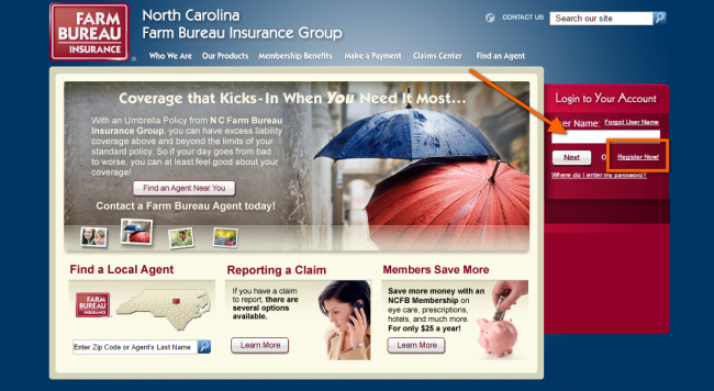 NCFBINS home insurance enroll - step 1