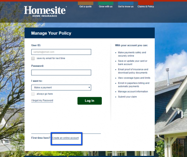 homesite home insurance enroll - step 3