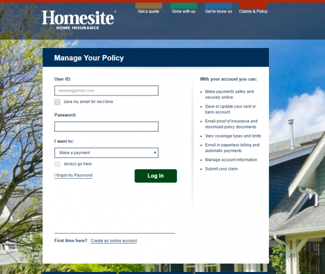 homesite home insurance login - step 4