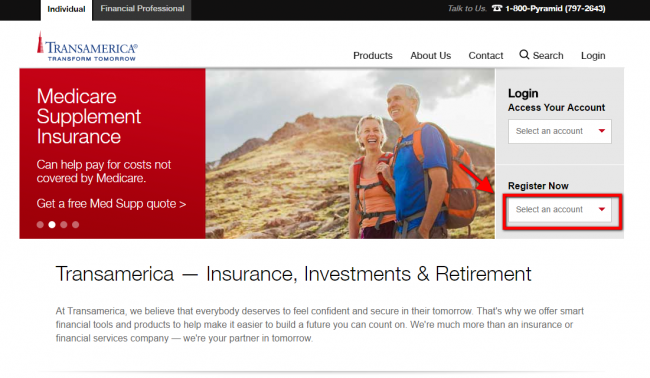transamerica life insurance enroll - step 2