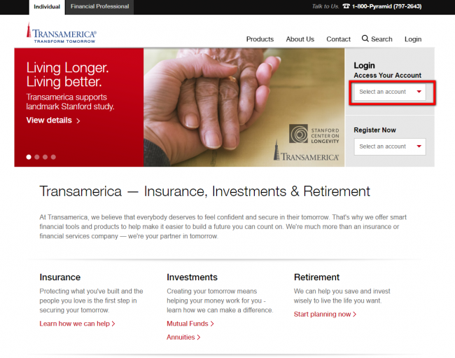 transamerica life insurance login - step 3