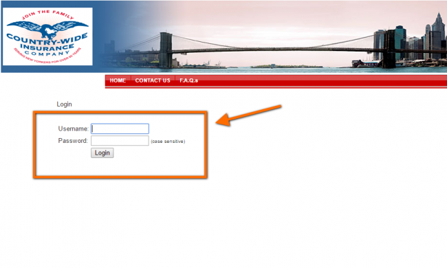 Country Wide Auto Insurance Login - Step 3