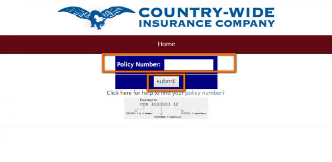 Country Wide Auto Insurance Payment - Step 3