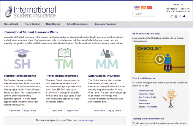 International Major Medical Insurance Quote - Step 1