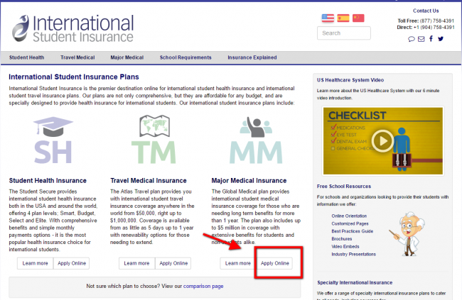 International Major Medical Insurance Quote - Step 2