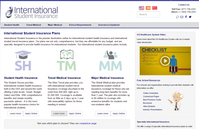 International Travel Medical Insurance Quote - Step 1