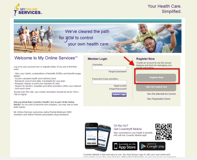 coventry health insurance enroll - step 2