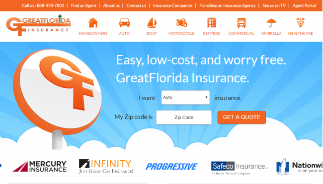 greatflorida renters insurance quote - step 1