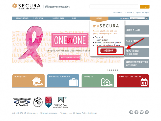 secura home and auto insurance login - step 2
