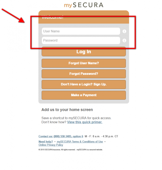secura home and auto insurance login - step 4